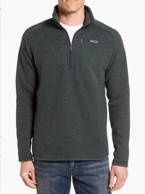 Patagonia Men’s Forest Green Zip-Front Sweater